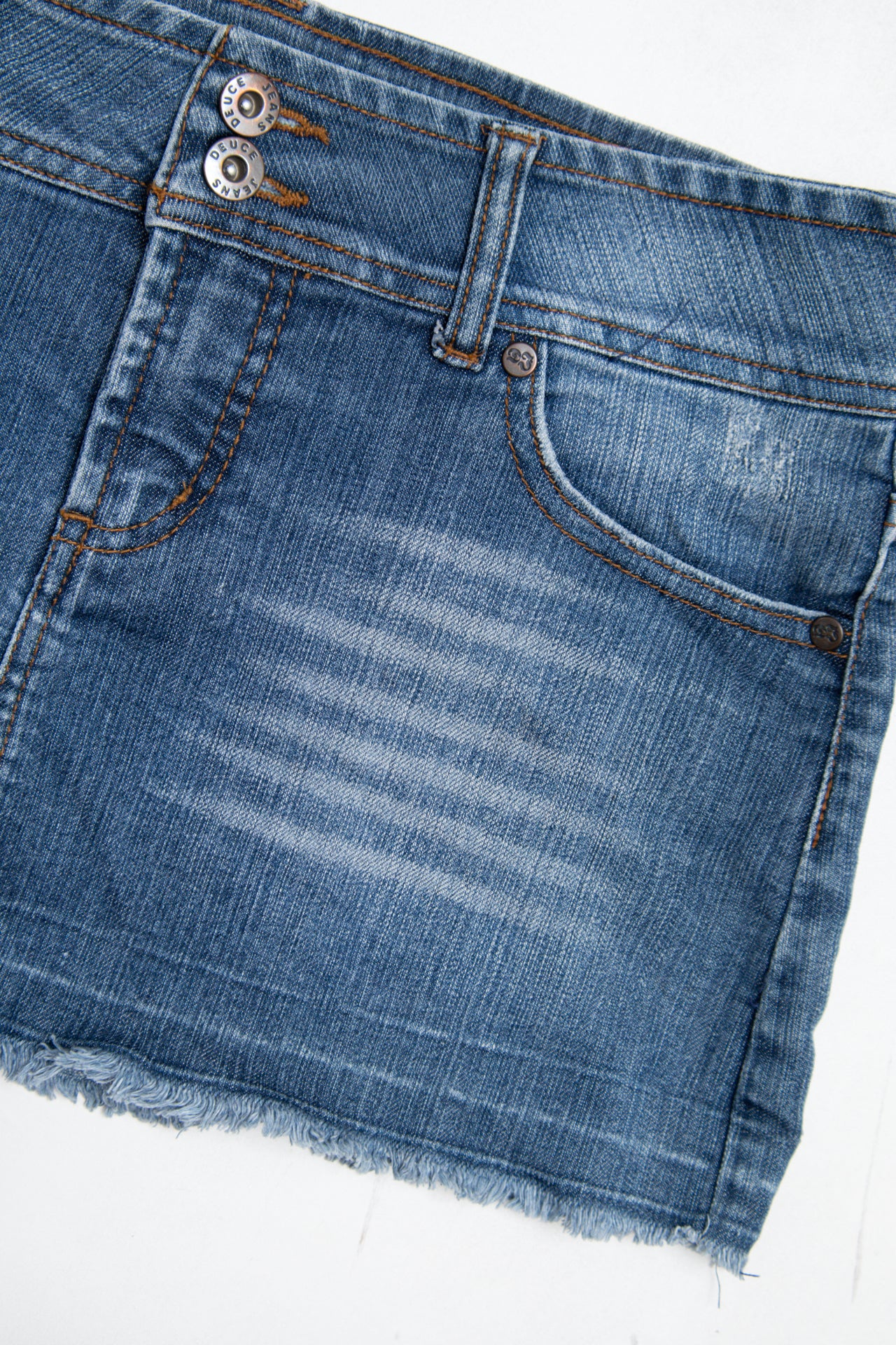 #182 Deuce Jeans Denim Mini Skirt Blue | c. 199 | Size 8