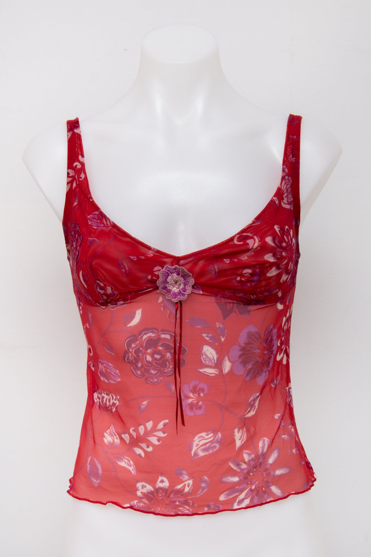 #24 Etam Cami Top Red | c. 195 | Size 8