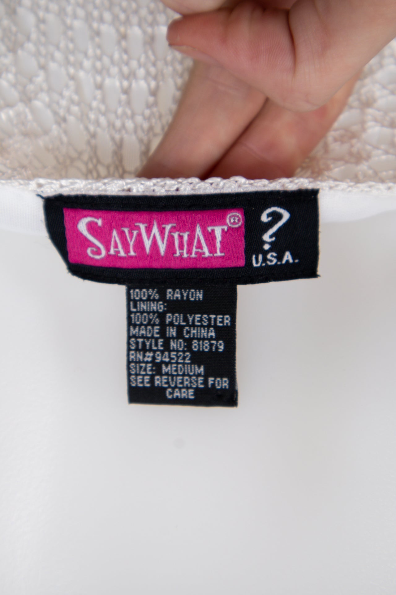 #02 Say What Cami Top White | c. 198 | Size 8