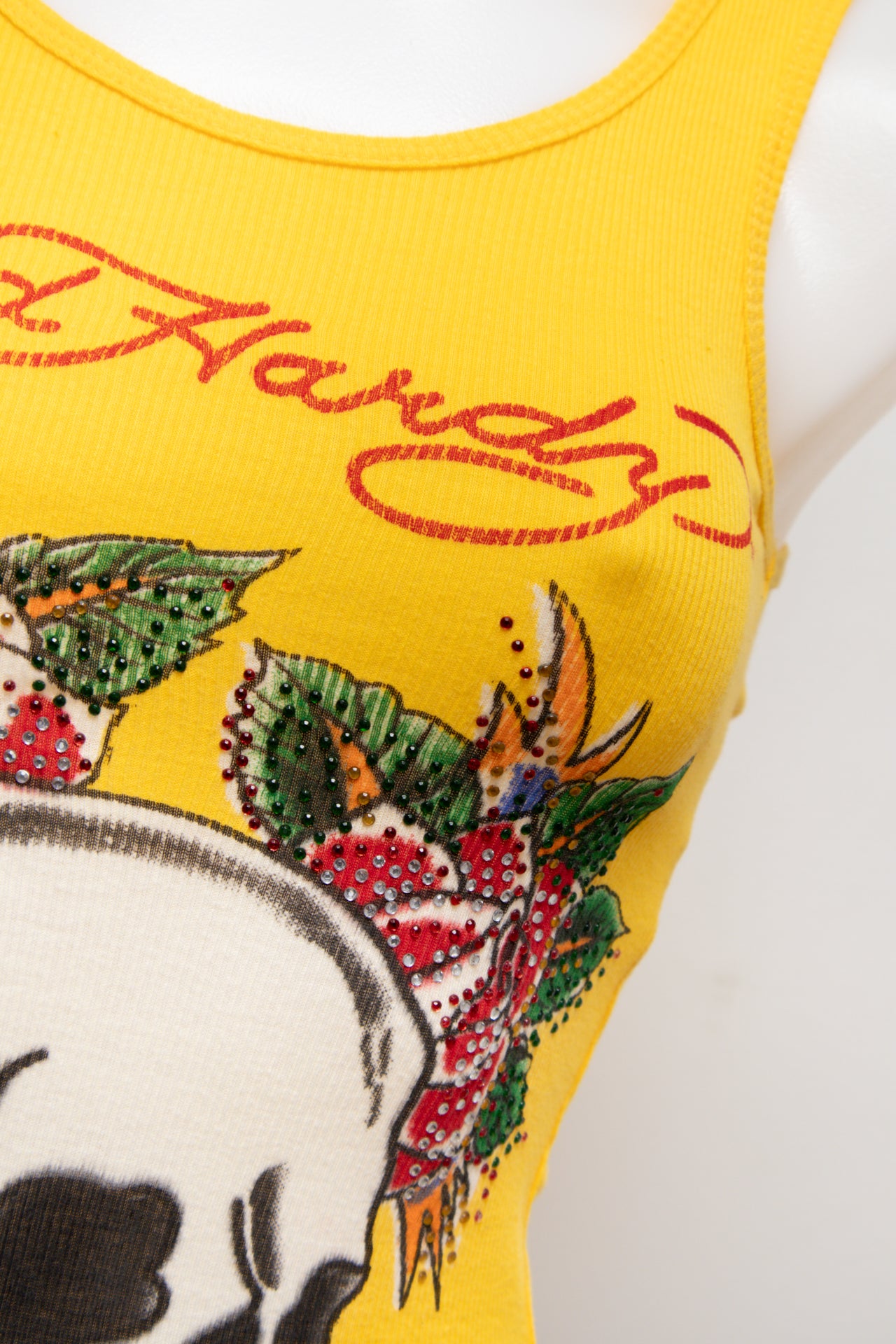 #91 Ed Hardy Tank Top Yellow | c. 191 | Size 8