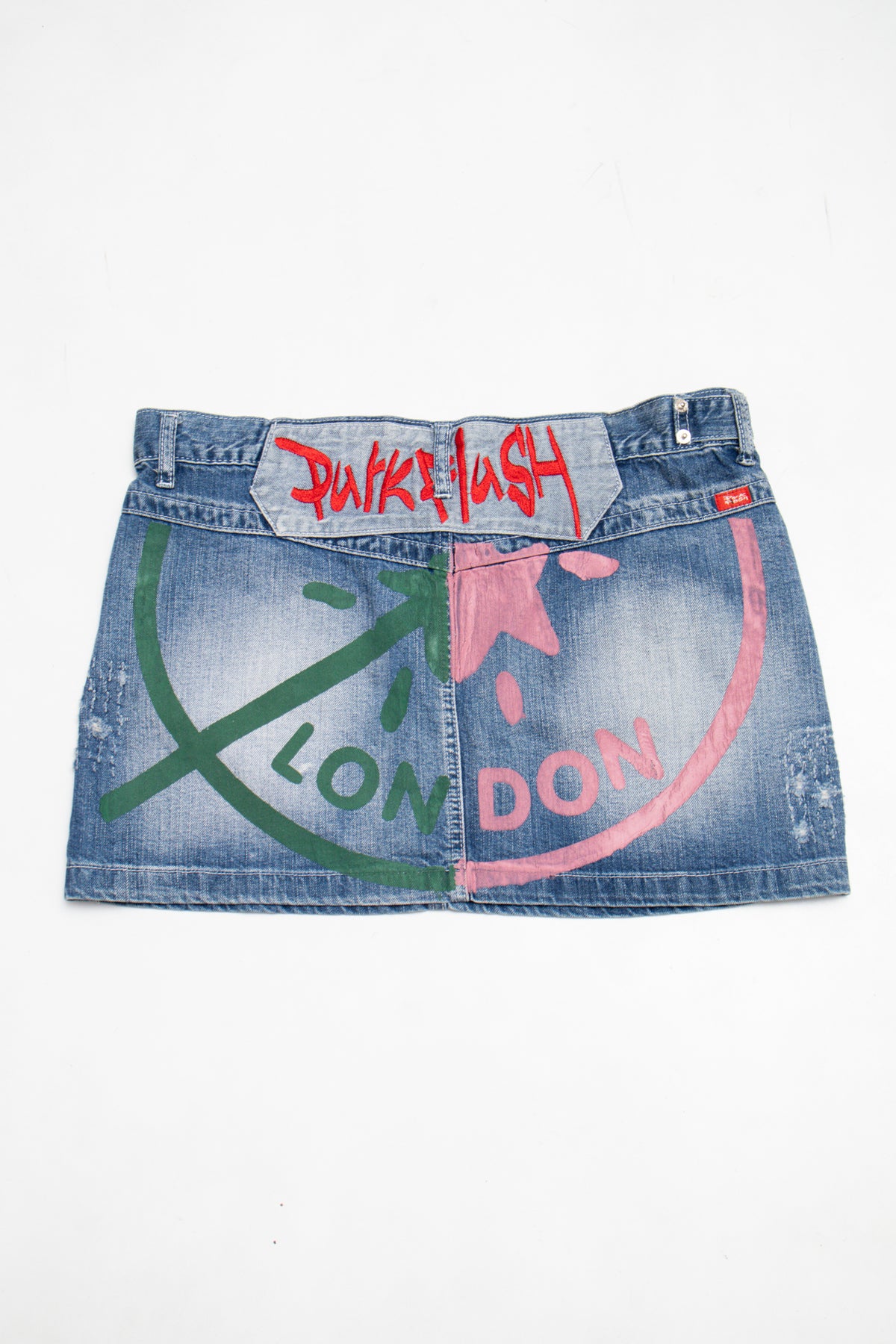 #111 Park Flash Mini Skirt Blue | c. 204 | Size 10/12