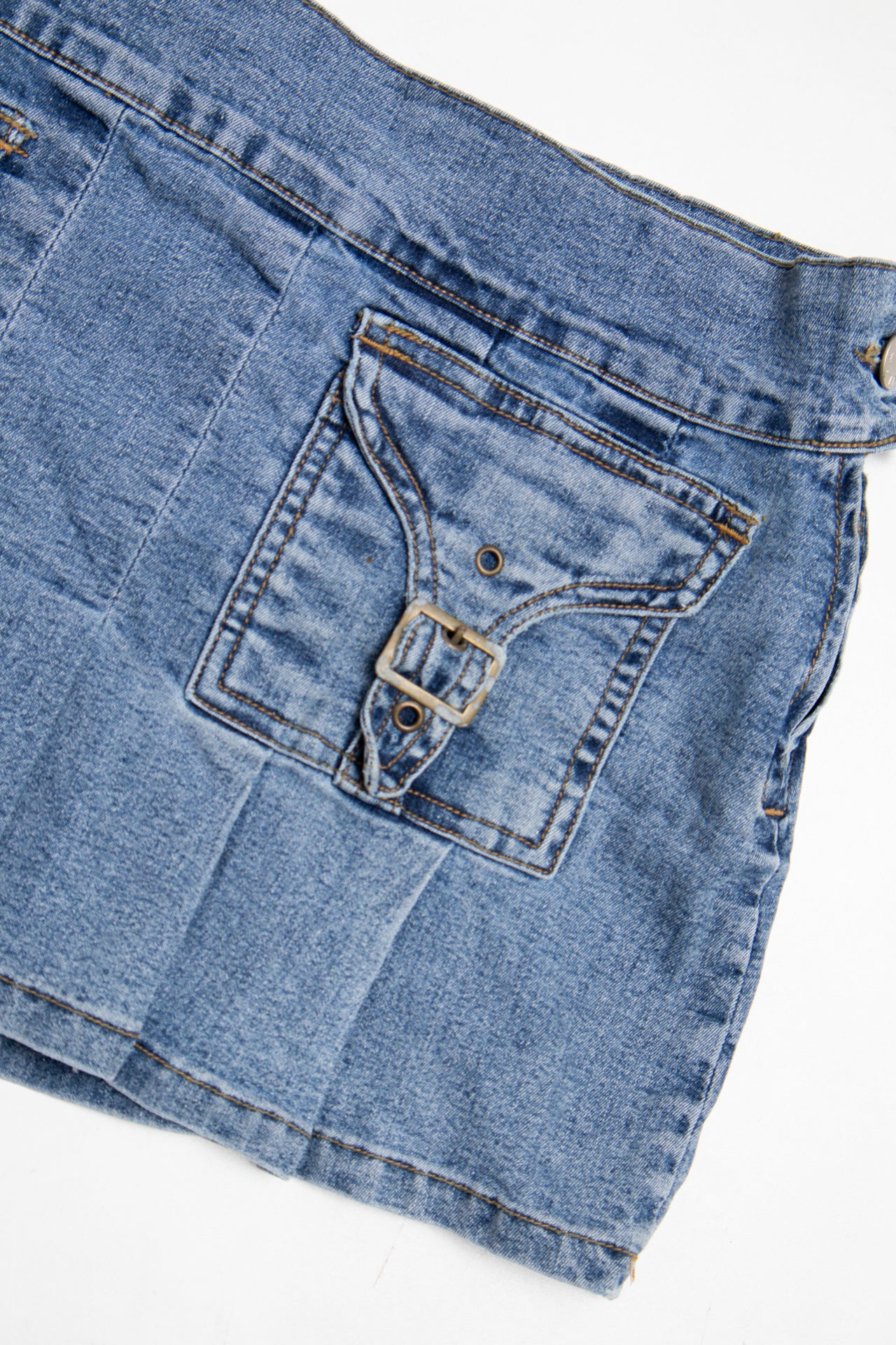 #087 Acid Blue Mini Skirt Blue | c. 203 | Size 12