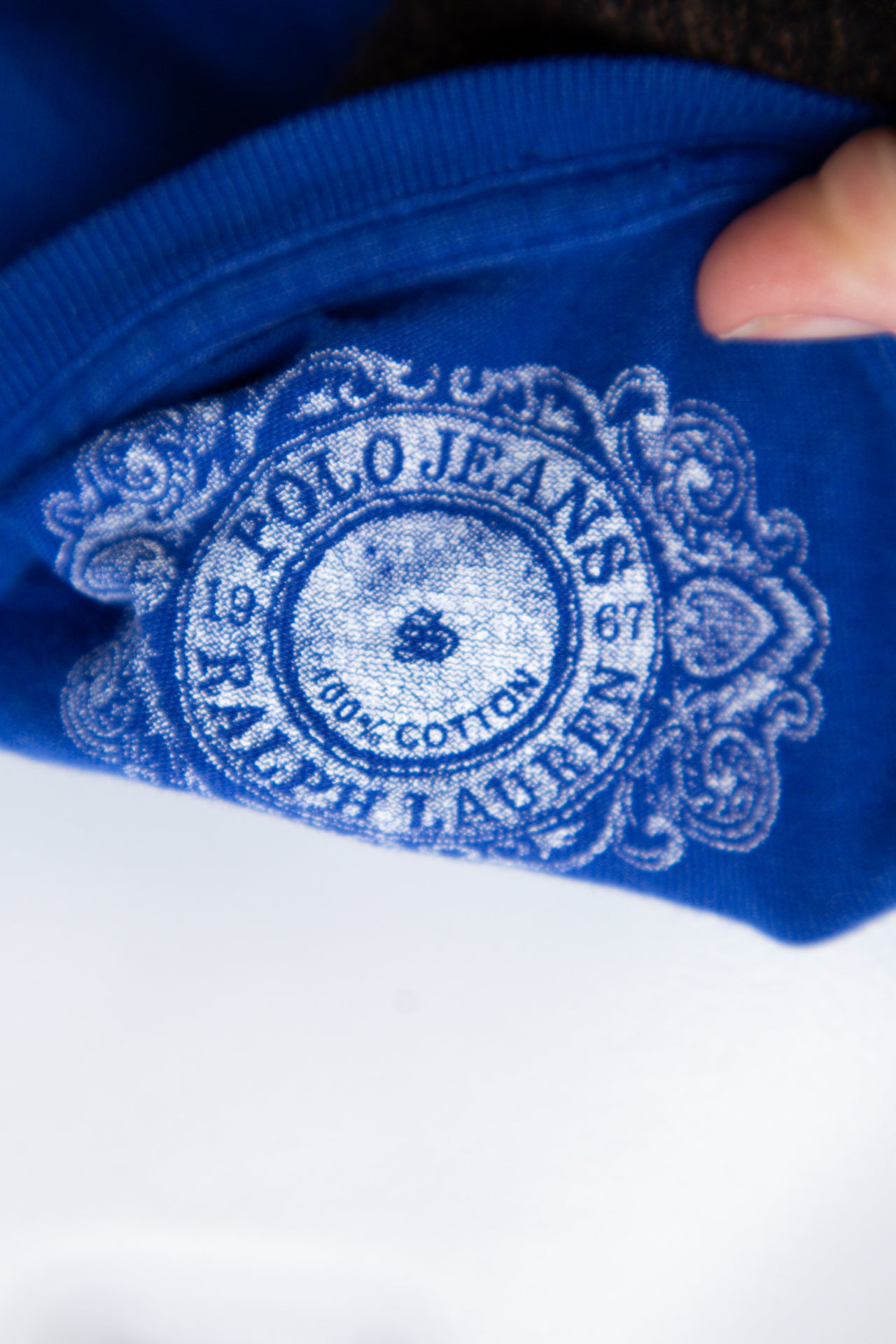 #090 Polo Jeans T-shirt Blue | c. 202 | Size 8