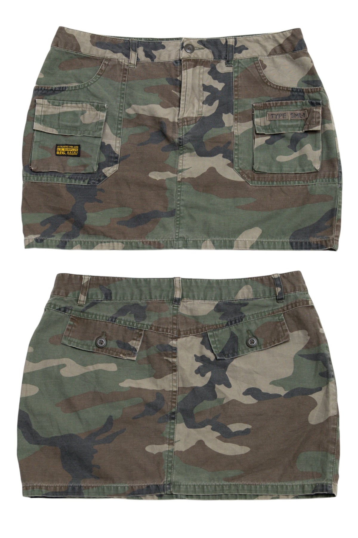 #148 U.S. Surplus Mini Skirt Green | c. 209 | Size 10