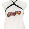 #17 Playboy Swim Halter Top White | c. 185 | Size 10