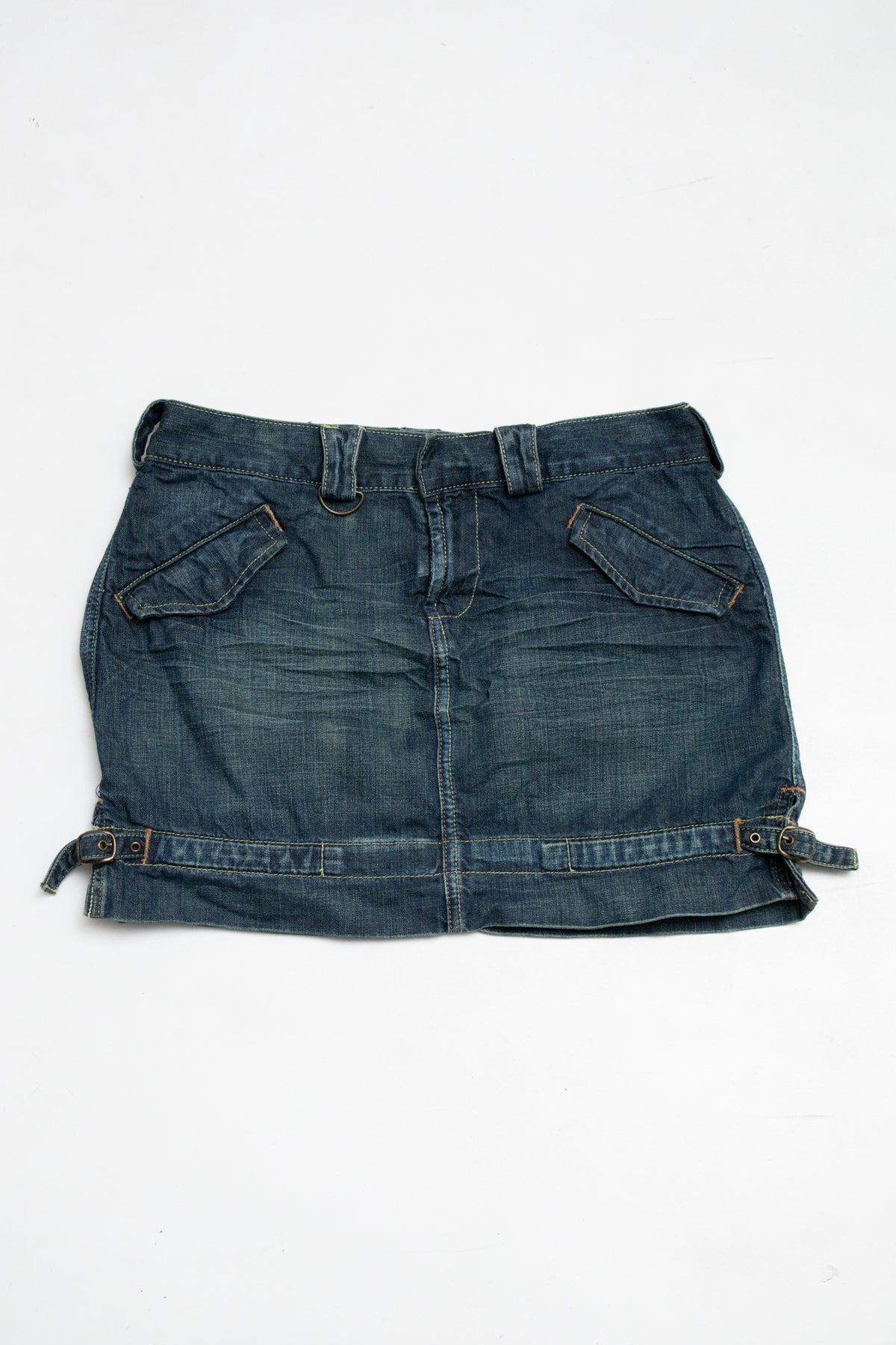 #177 Belted Mini Skirt Blue | c. 209 | Size 8