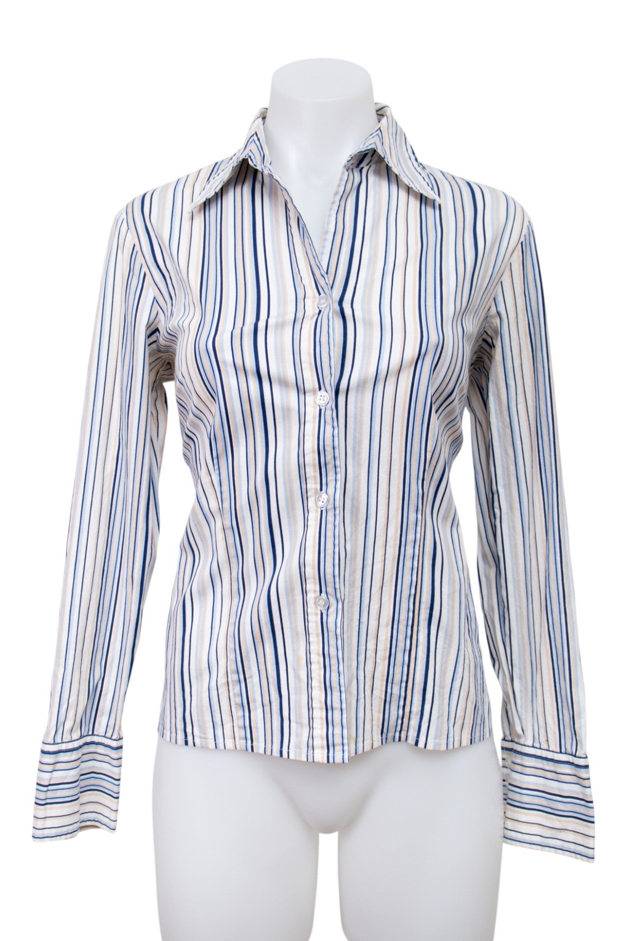 #103 Fred David Stretch Shirt White | c. 198 | Size 8