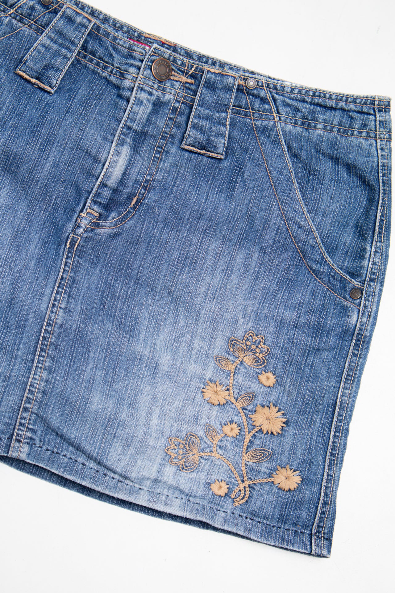 #055 Faded Glory Mini Skirt Blue | c. 204 | Size 10