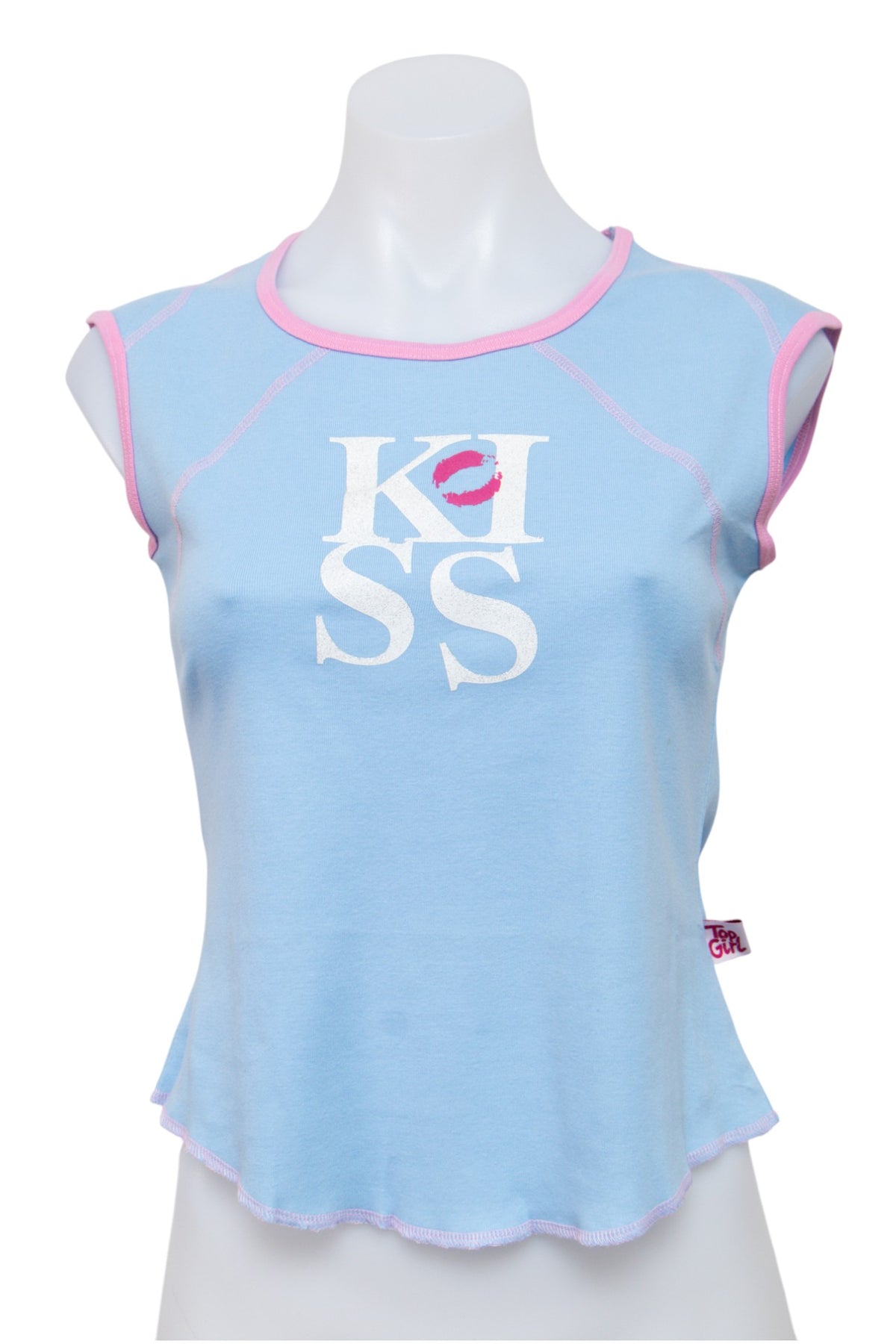 #081 Deadstock Top Girl T-shirt Blue | c. | Size 10/12