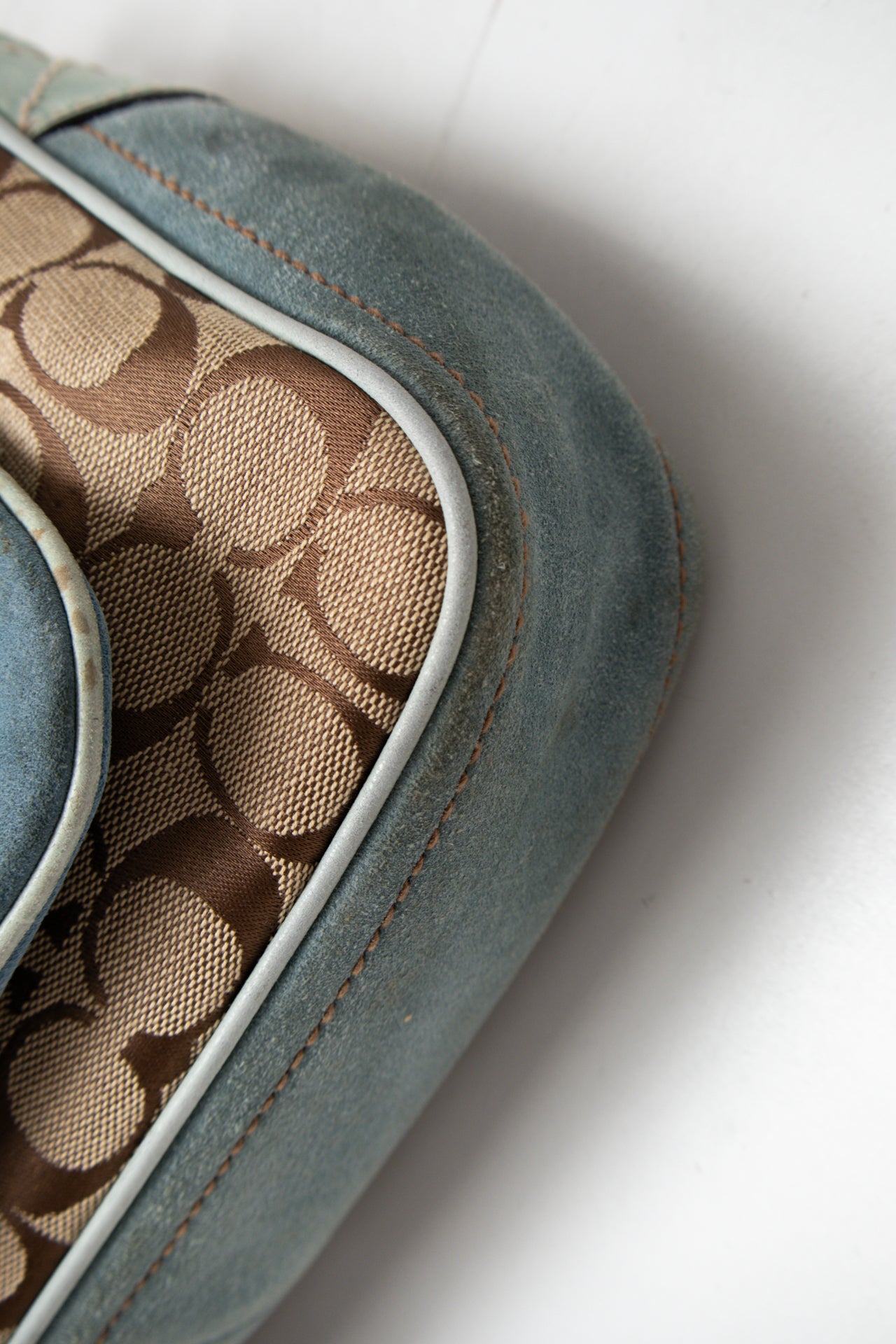 #147 Coach Shoulder Bag Blue | c. 184 | Size