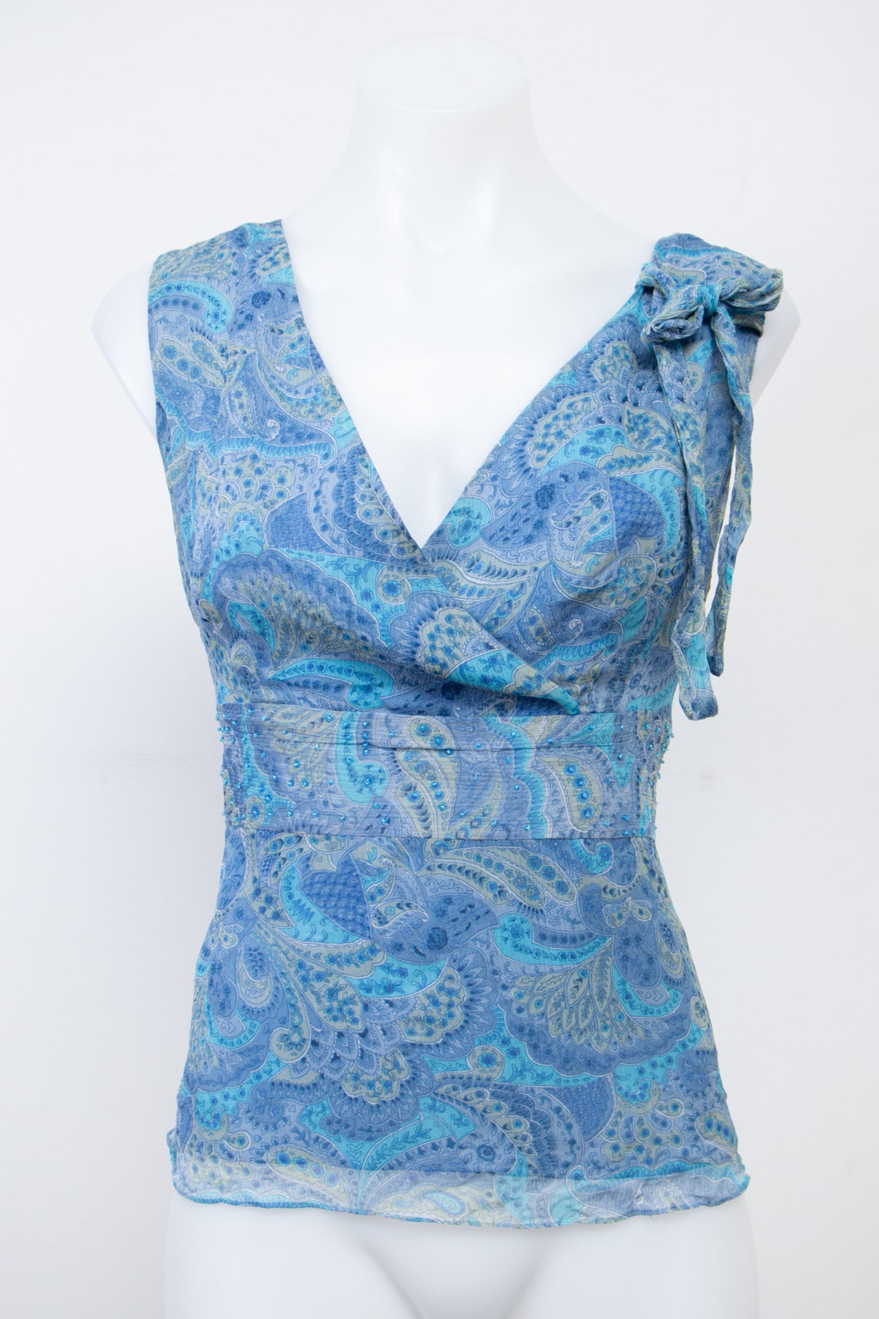 #082 Ny Collection Petite Cami Top Blue | c. 207 | Size 10