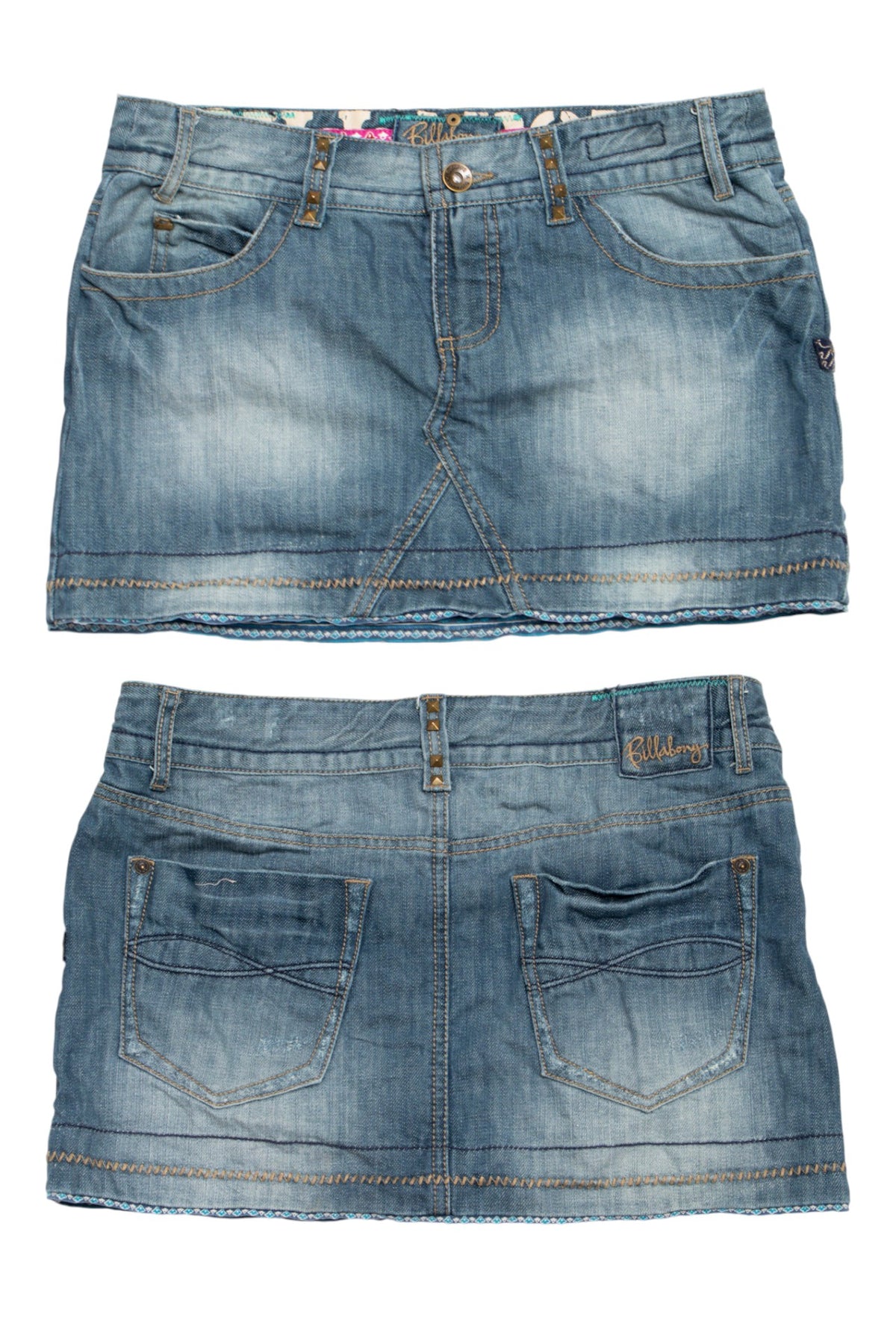 #073 Billabong Mini Skirt Blue | c. 204 | Size 8