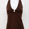 #014 Jones New York Sport Halter Top Brown | c. 202 | Size 10/12