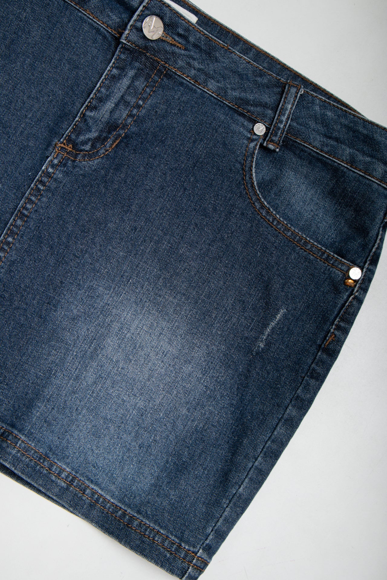 #141 Motivi Jeans Denim Mini Skirt Blue | c. 178 | Size 14