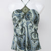 #001 Hot Kiss Halter Top Blue | c. 204 | Size 10