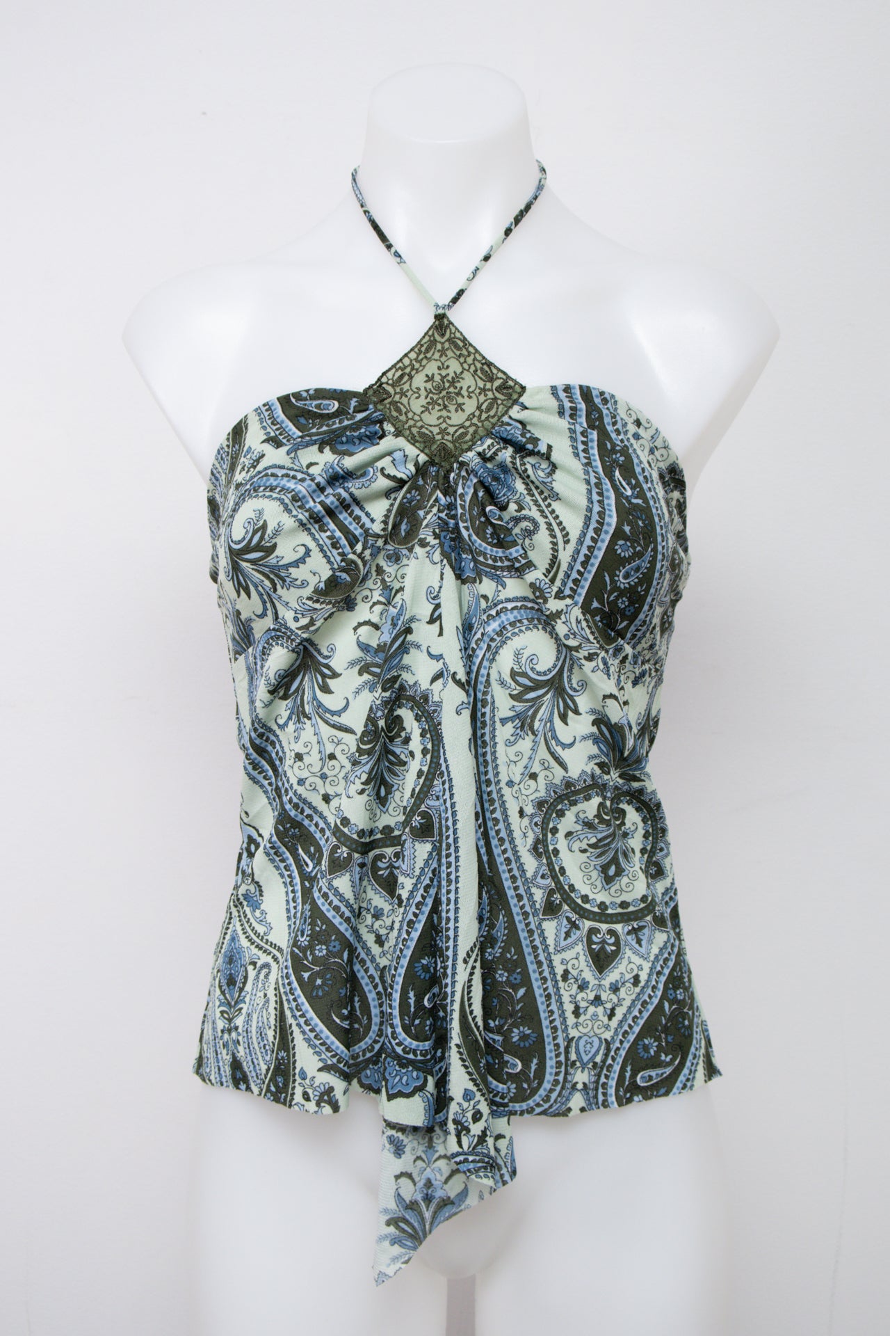 #001 Hot Kiss Halter Top Blue | c. 204 | Size 10