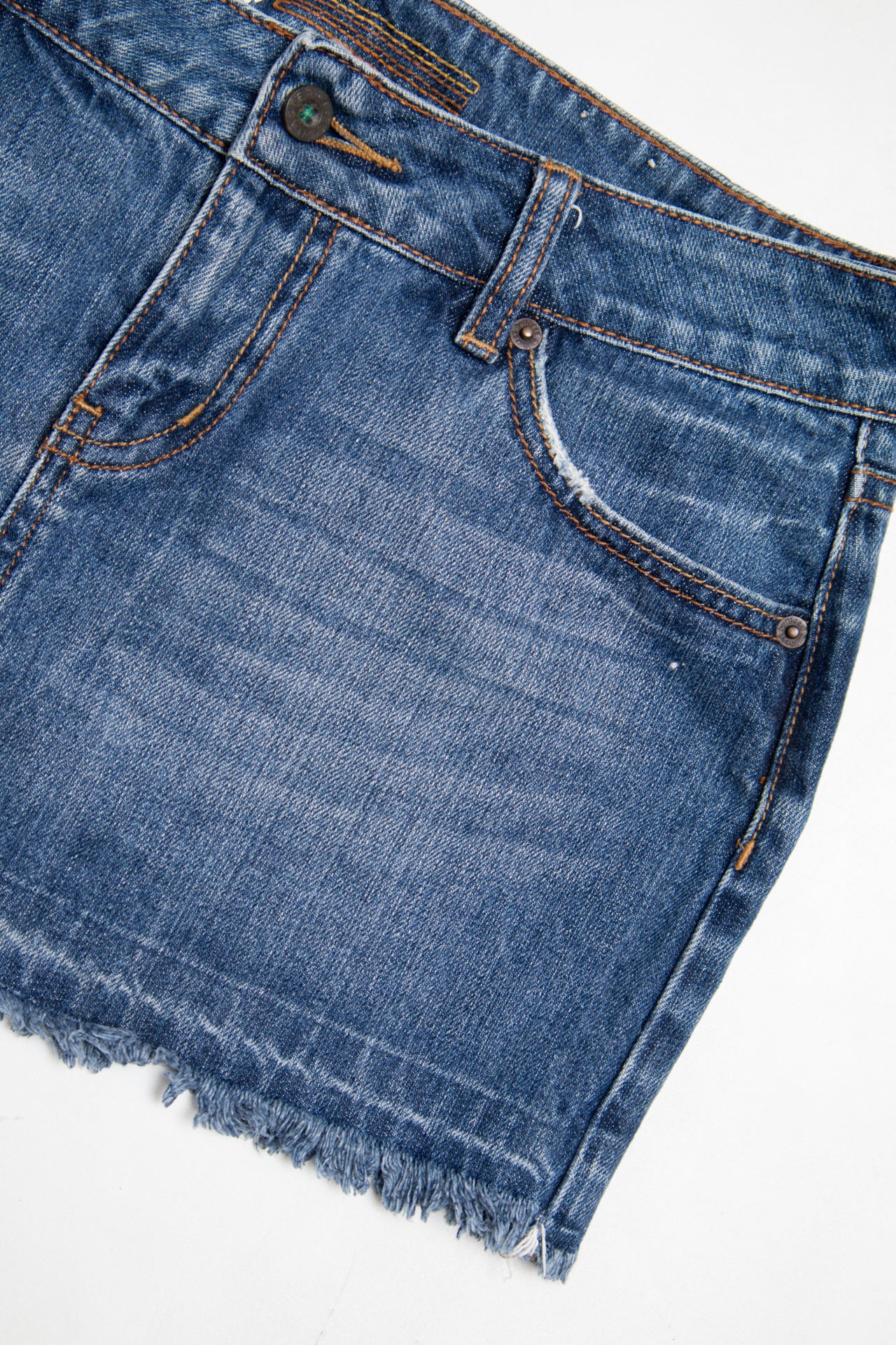 #089 Bullhead Mini Skirt Blue | c. 203 | Size 8