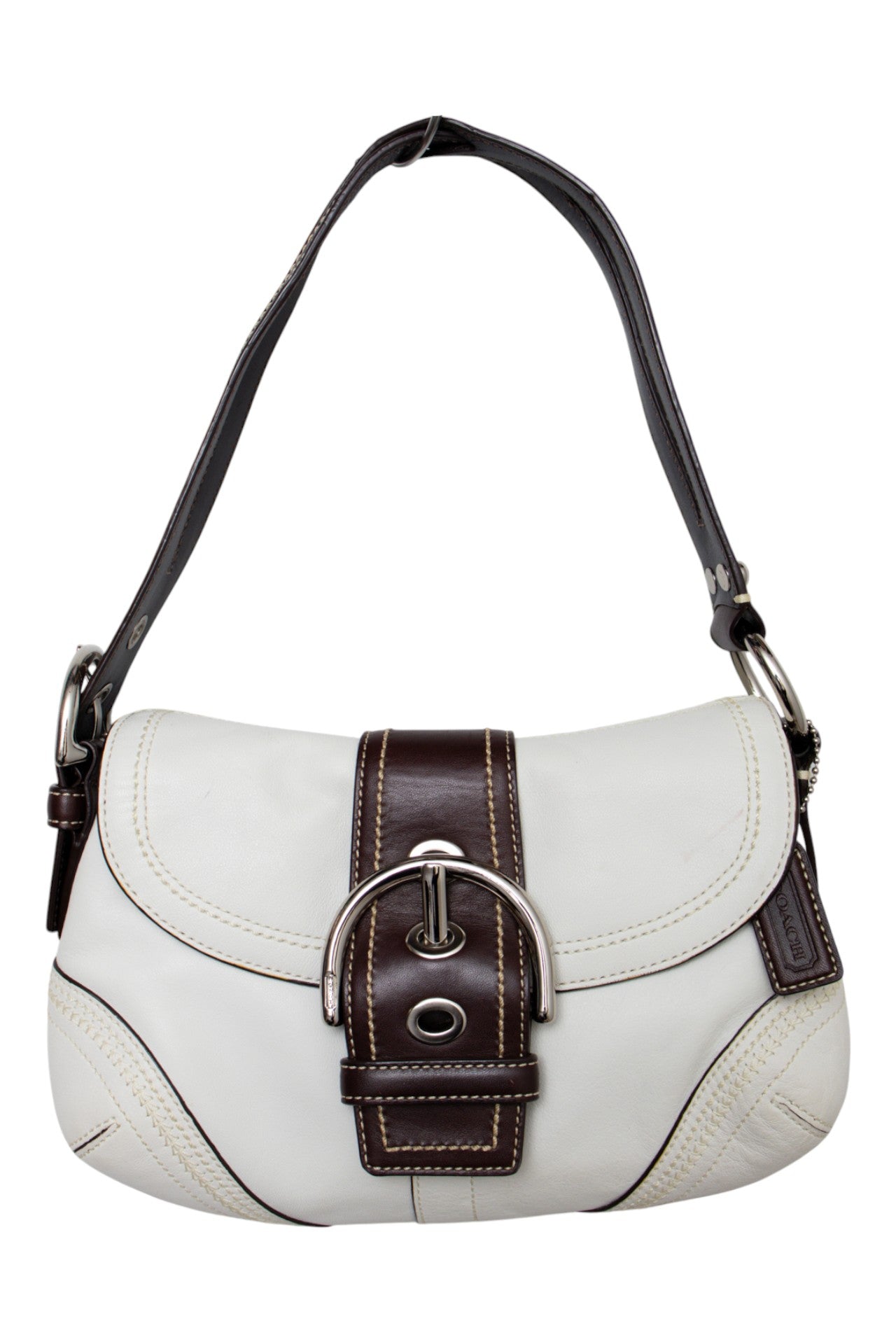 #178 Coach Shoulder Bag White | c. 202 | Size
