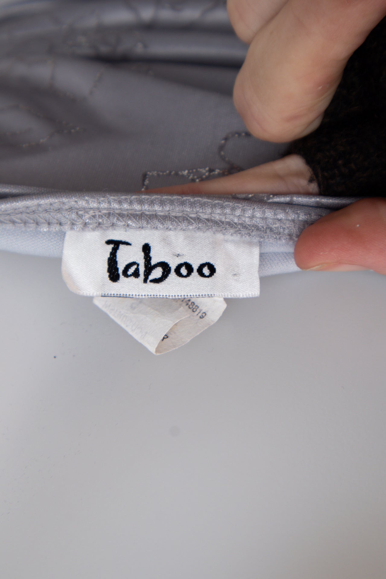 #093 Taboo Halter Top Silver | c. 202 | Size 6