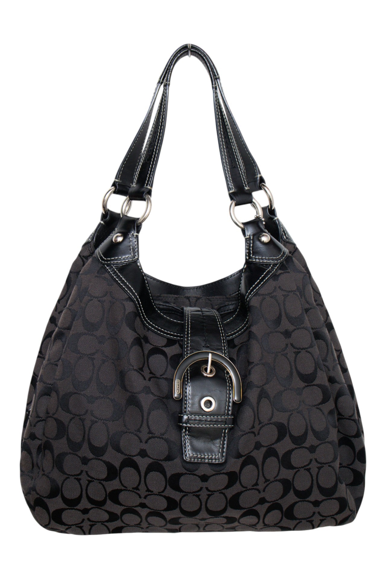 #195 Coach Shoulder Bag Black | c. 202 | Size