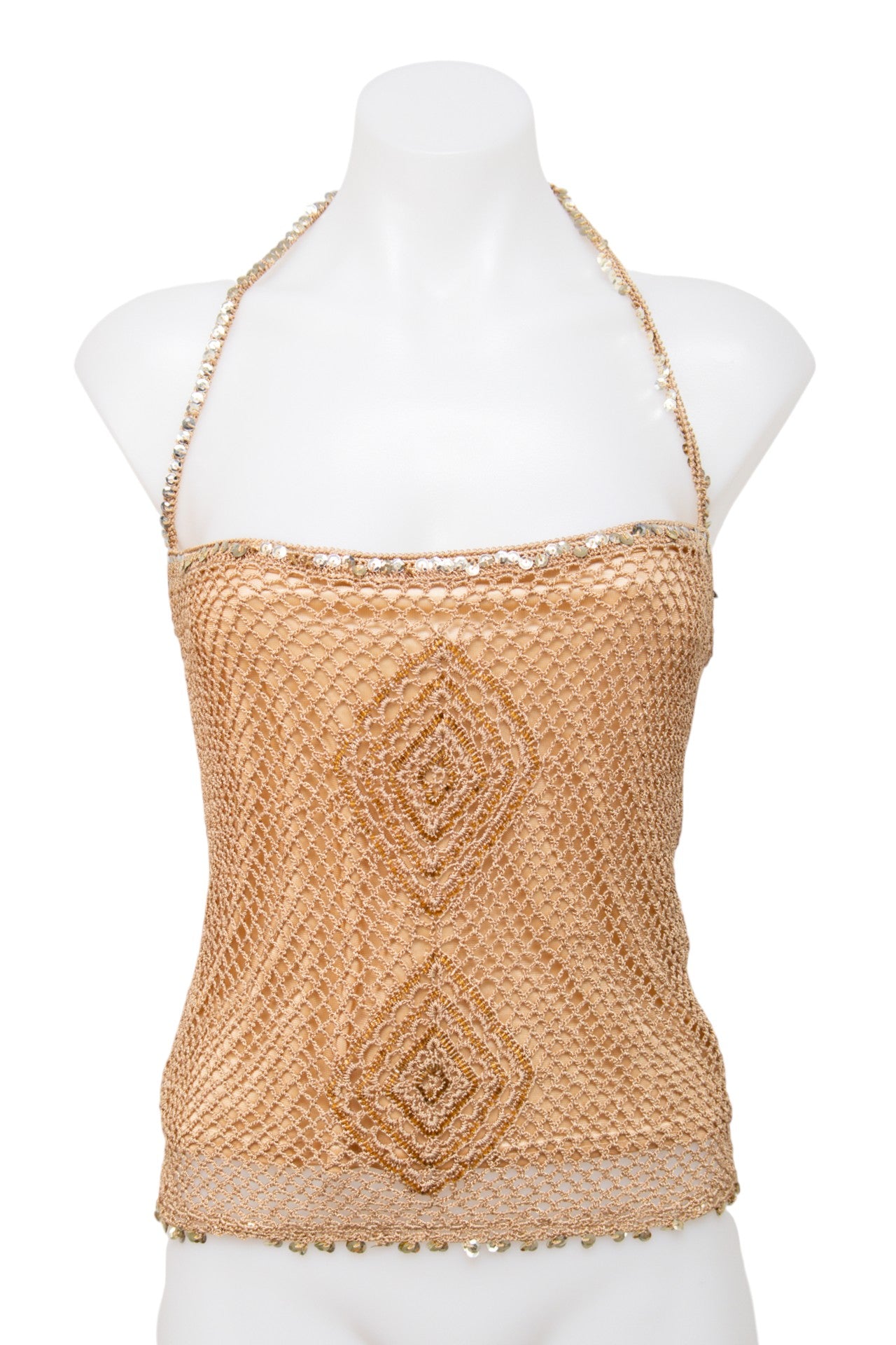 #074 Motivi Halter Gold | c. 209 | Size 8