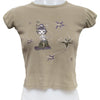 #74 C.d.f. Caphore Style T-shirt Beige | c. 193 | Size 4/6
