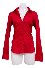 #048 New York & Company Long Sleeve Red | c. 213 | Size 8