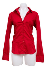 #048 New York & Company Long Sleeve Red | c. 214 | Size 8