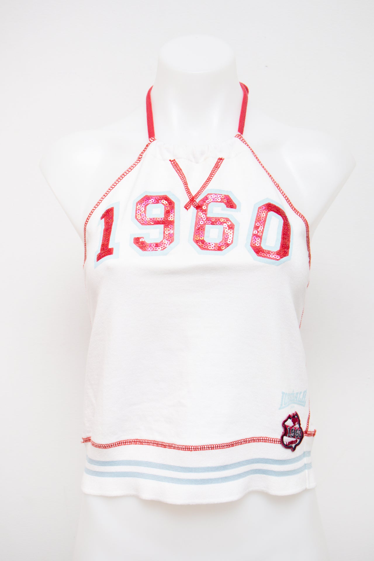 #54 Lonsdale London Halter Top White | c. 196 | Size 8