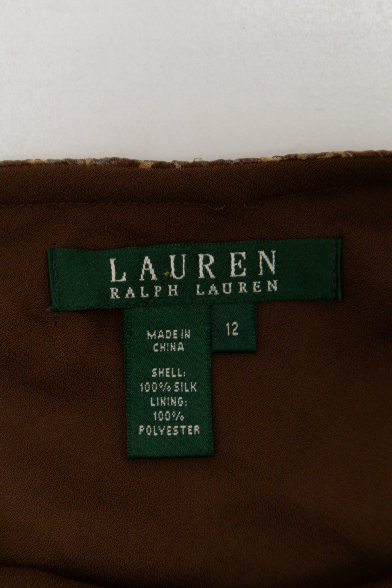#165 Lauren Ralph Lauren Skirt Brown | c. 197 | Size 14