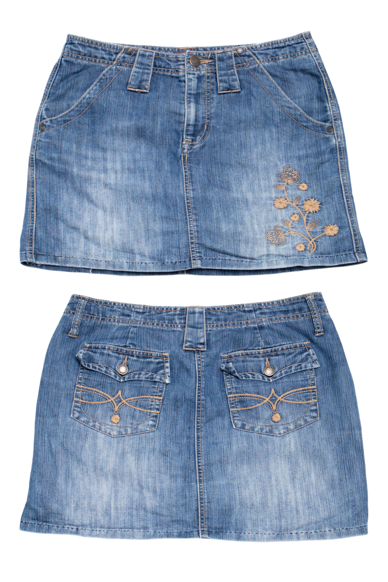 #055 Faded Glory Mini Skirt Blue | c. 204 | Size 10