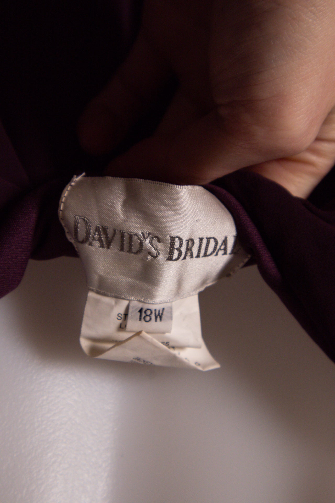 #170 David's Bridal Dress Purple | c. 205 | Size 18