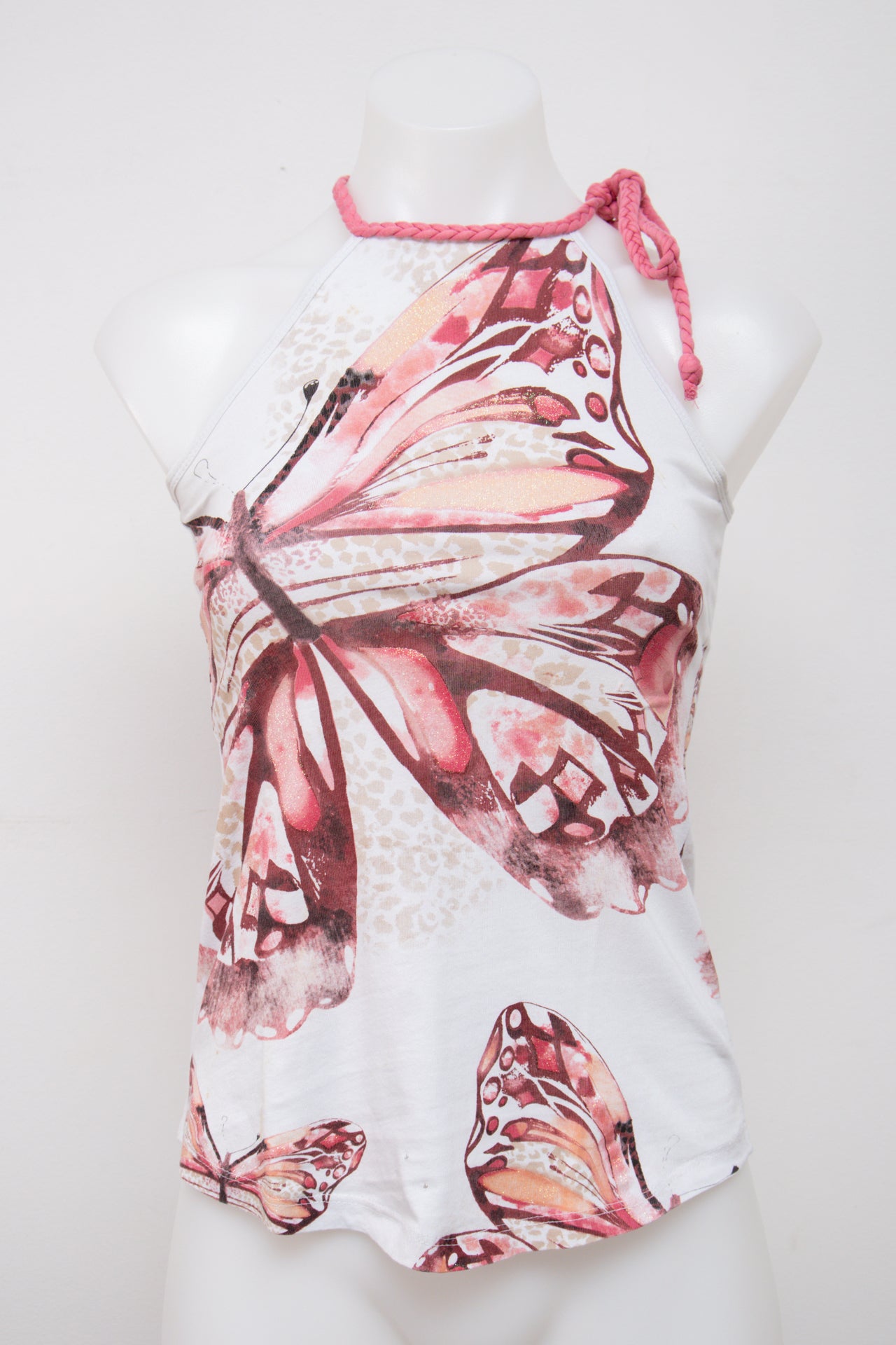 #006 L-sk Halter Top White | c. 201 | Size 6