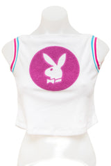 #19 Deadstock Playboy Swim T-shirt White | c. 185 | Size 8,10