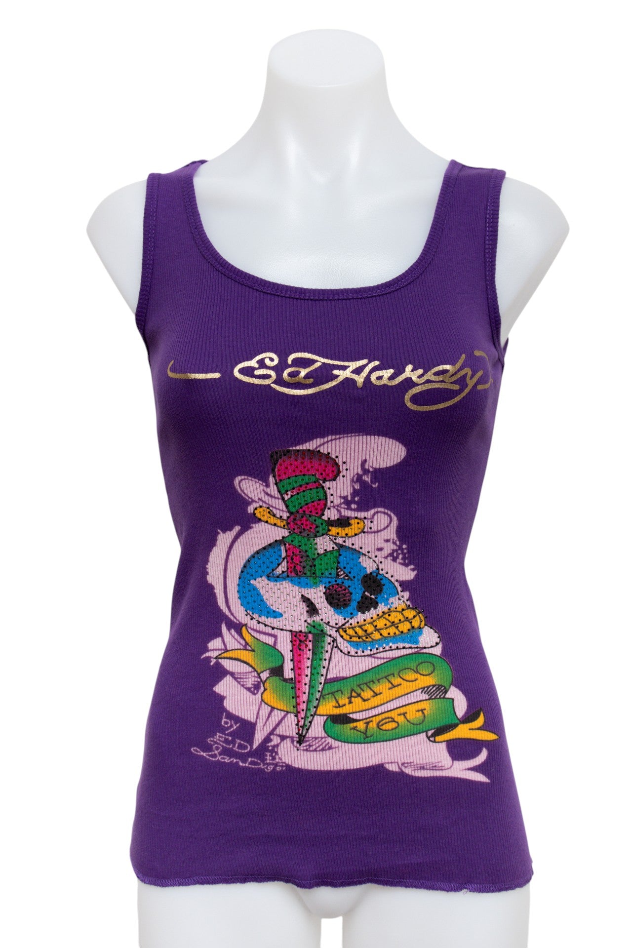 #43 Ed Hardy Tank Top Purple | c. 193 | Size 8