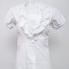 #043 S T R E T C H Short Sleeve White | c. 209 | Size 8