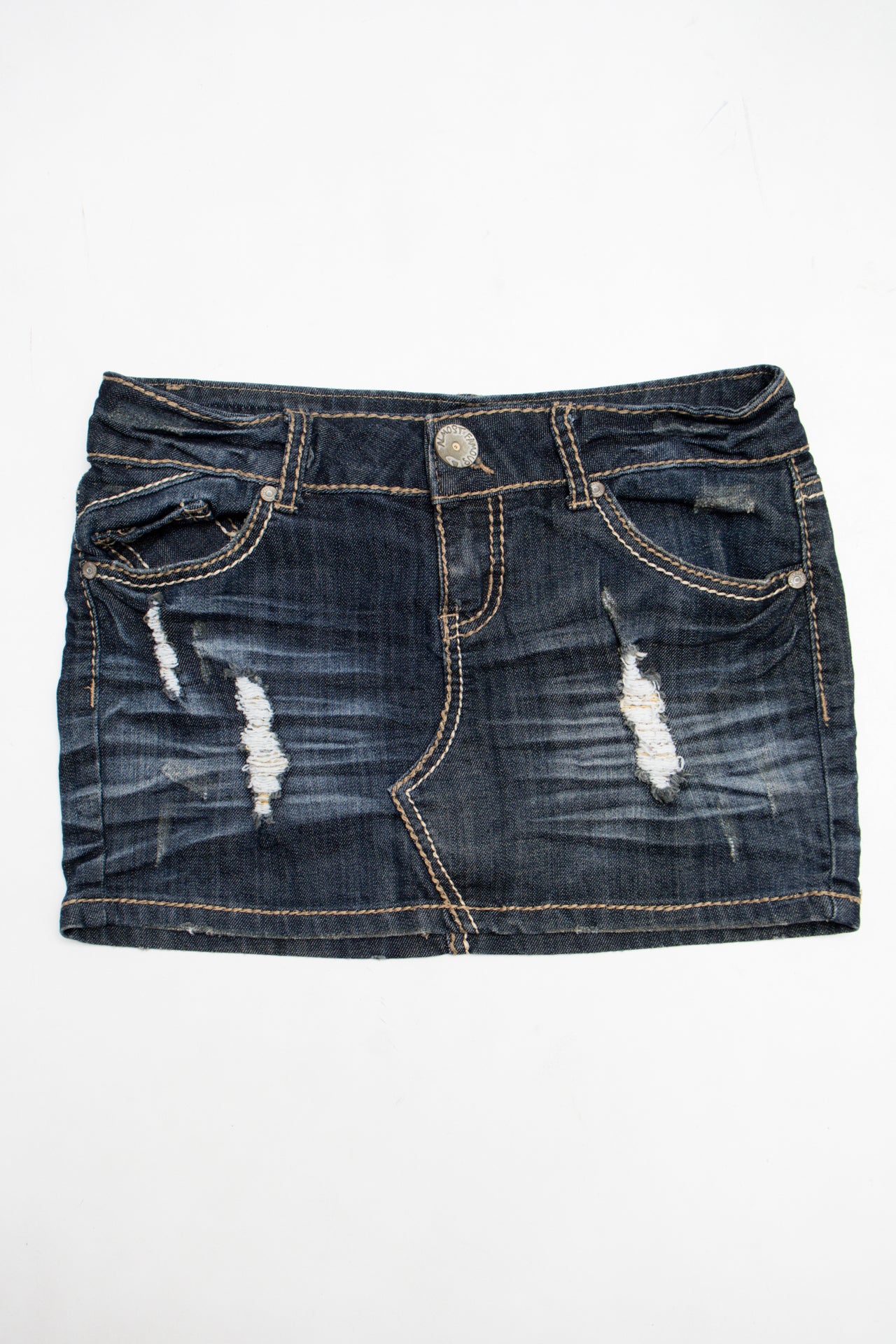 #074 Almost Famous Mini Skirt Blue | c. 204 | Size 8