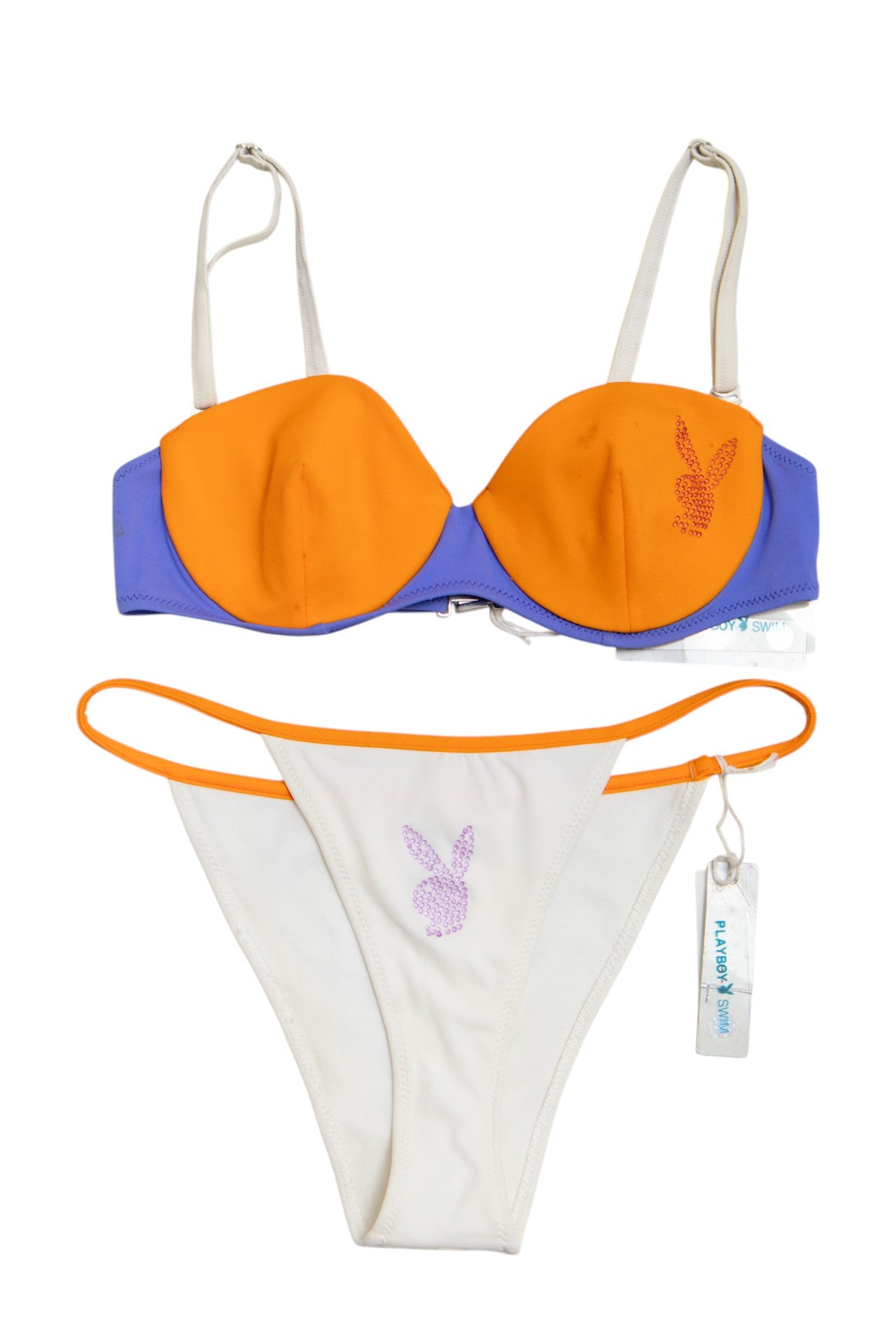 #36 Playboy Swim Bikini White | c. 185 | Size 8