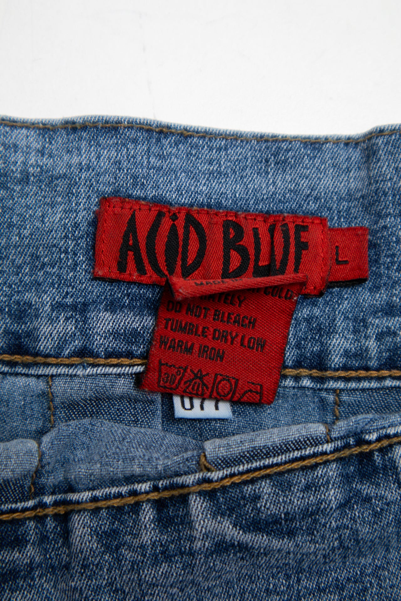 #087 Acid Blue Mini Skirt Blue | c. 203 | Size 12