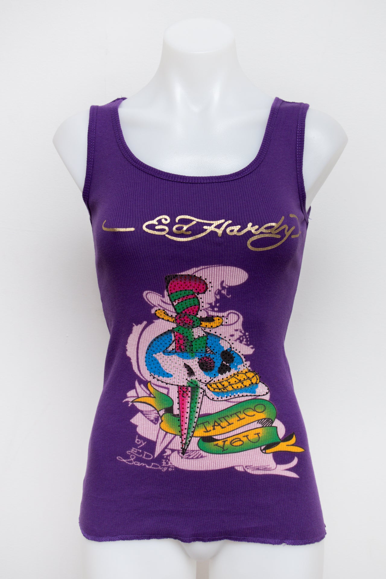 #43 Ed Hardy Tank Top Purple | c. 193 | Size 8