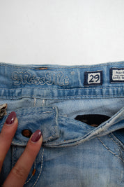 #083 Miss Me Booty Short Blue | c. 213 | Size 10