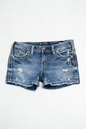 #113 Silver Jeans Co. Booty Short Blue | c. 210 | Size 6