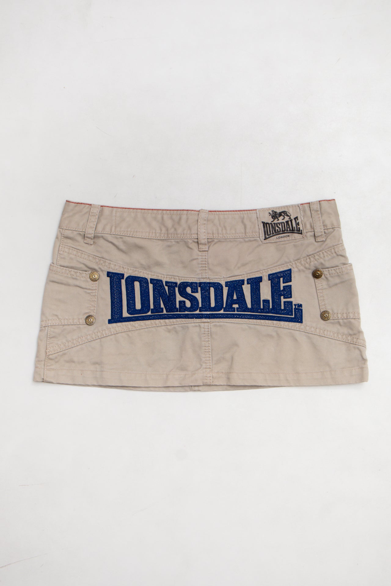 #97 Lonsdale Mini Skirt Beige | c. 186 | Size 6