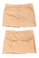 #128 Bebina Jeans Mini Skirt Beige | c. 196 | Size 8