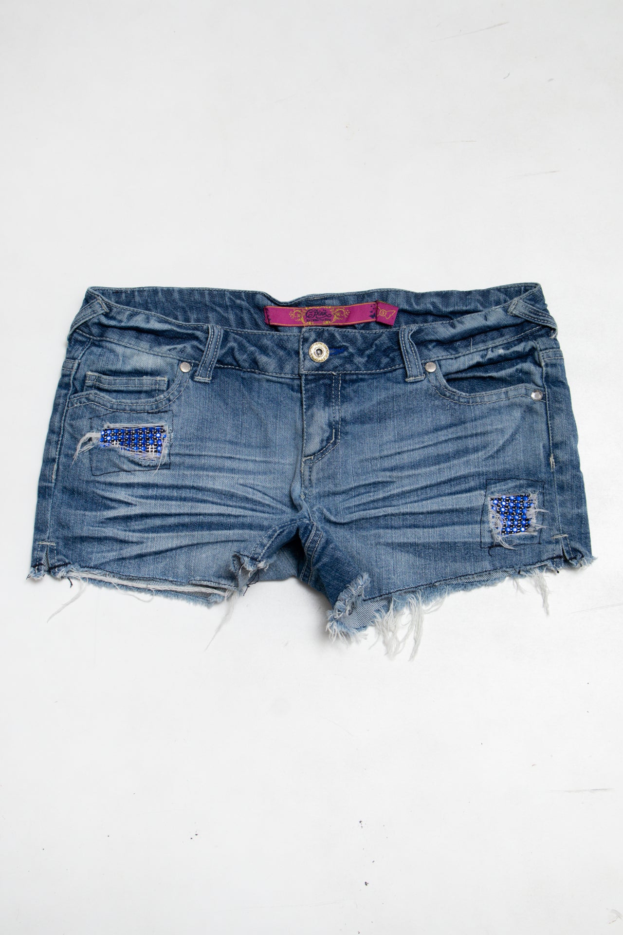 #132 Pink Shorts Blue | c. 189 | Size 8