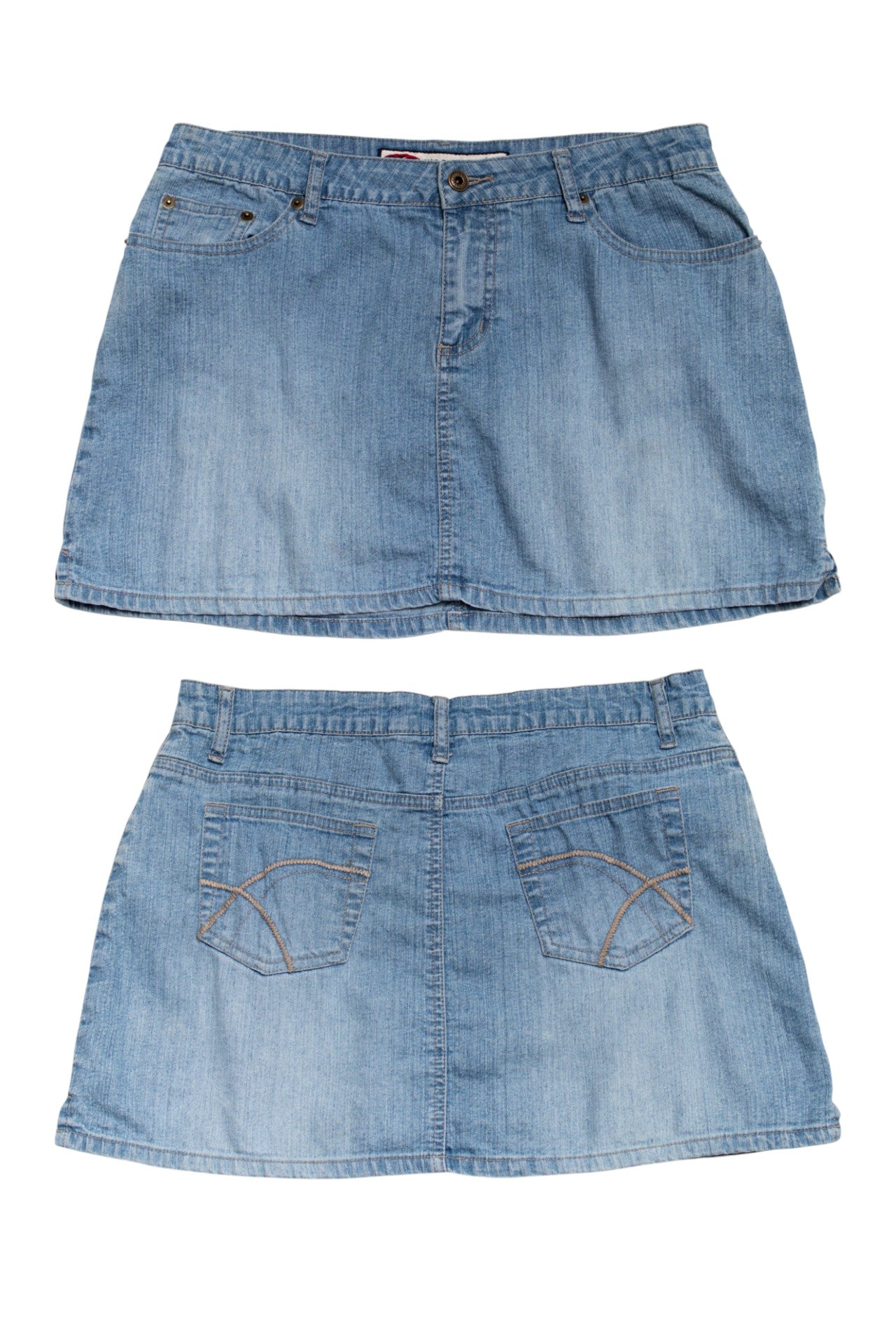 #152 Otb One Tuff Babe Denim Mini Skirt Blue | c. 190 | Size 10/12