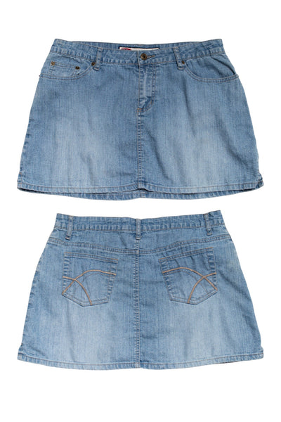 #152 Otb One Tuff Babe Denim Mini Skirt Blue | c. 190 | Size 10/12