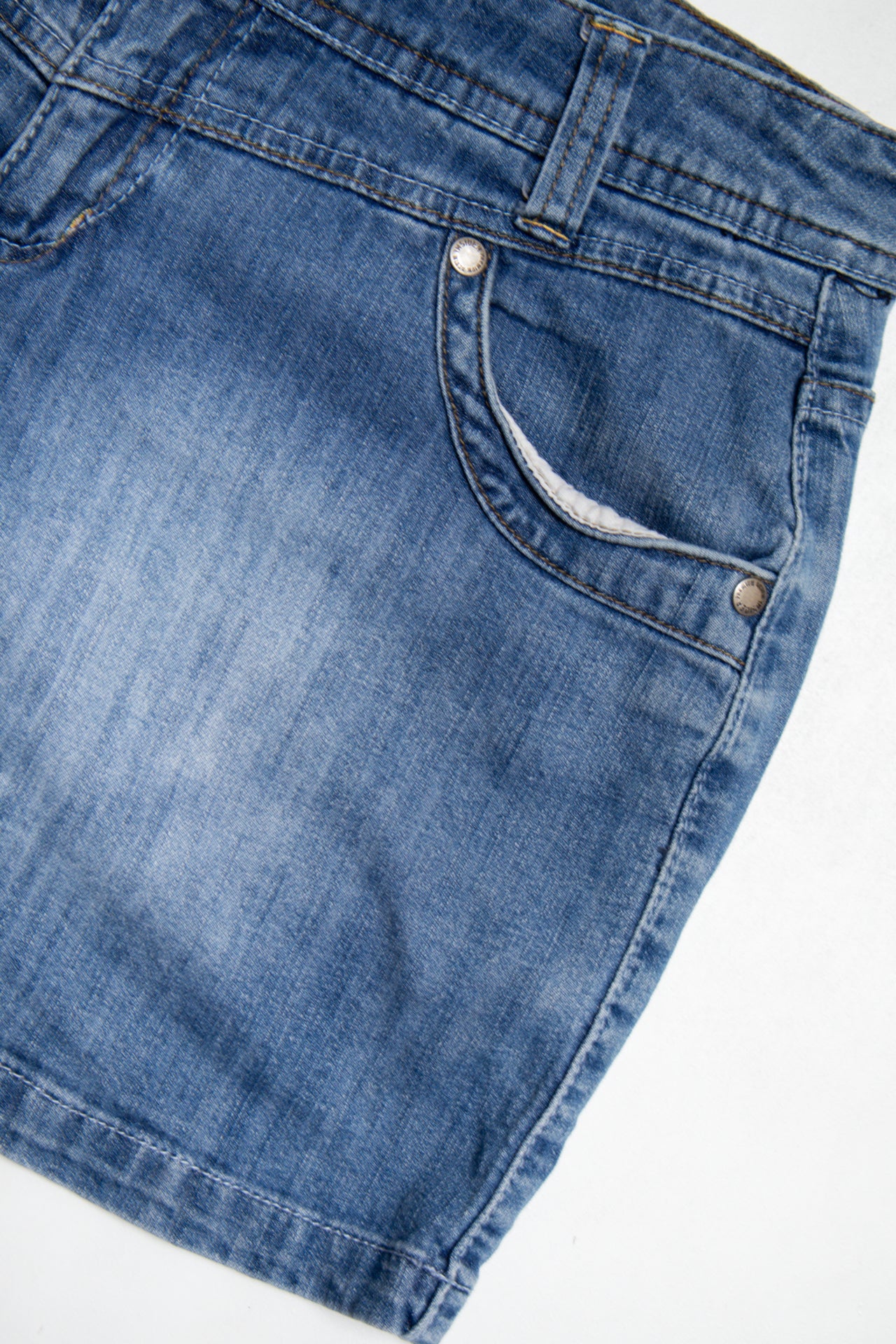 #184 Insider Denim Mini Skirt Blue | c. 191 | Size 8