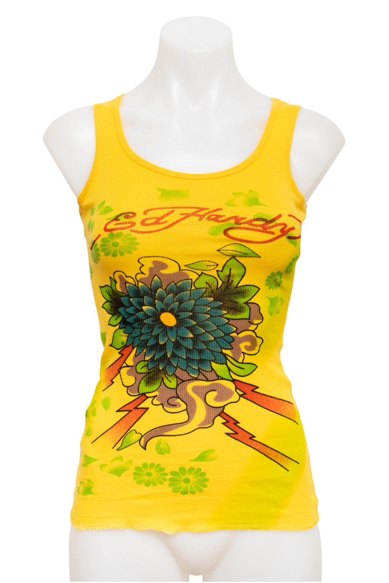 #53 Ed Hardy Tank Top Yellow | c. 193 | Size 6