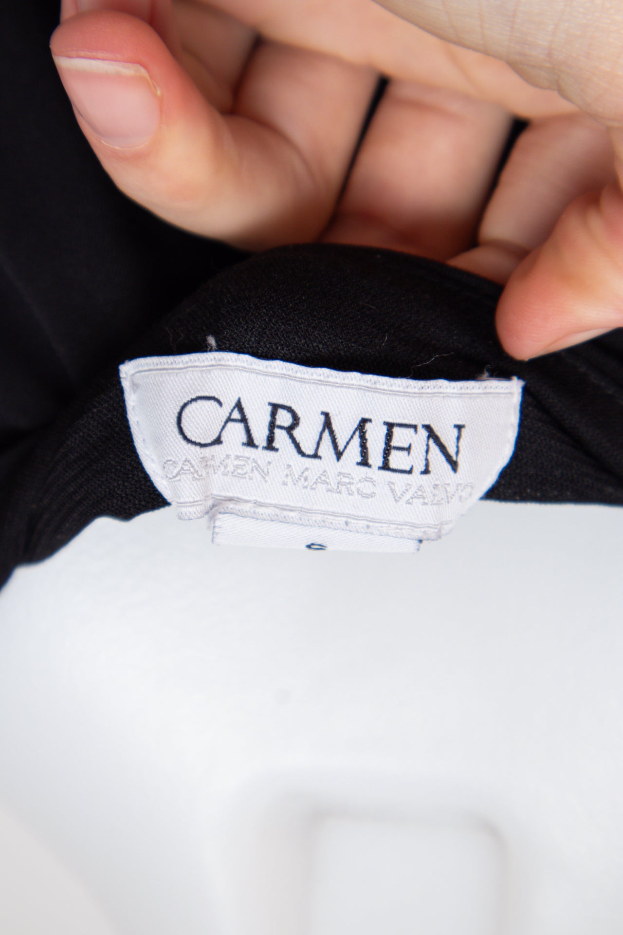 #025 Carmen Marc Valvo Camisole Top Black | c. | Size 10